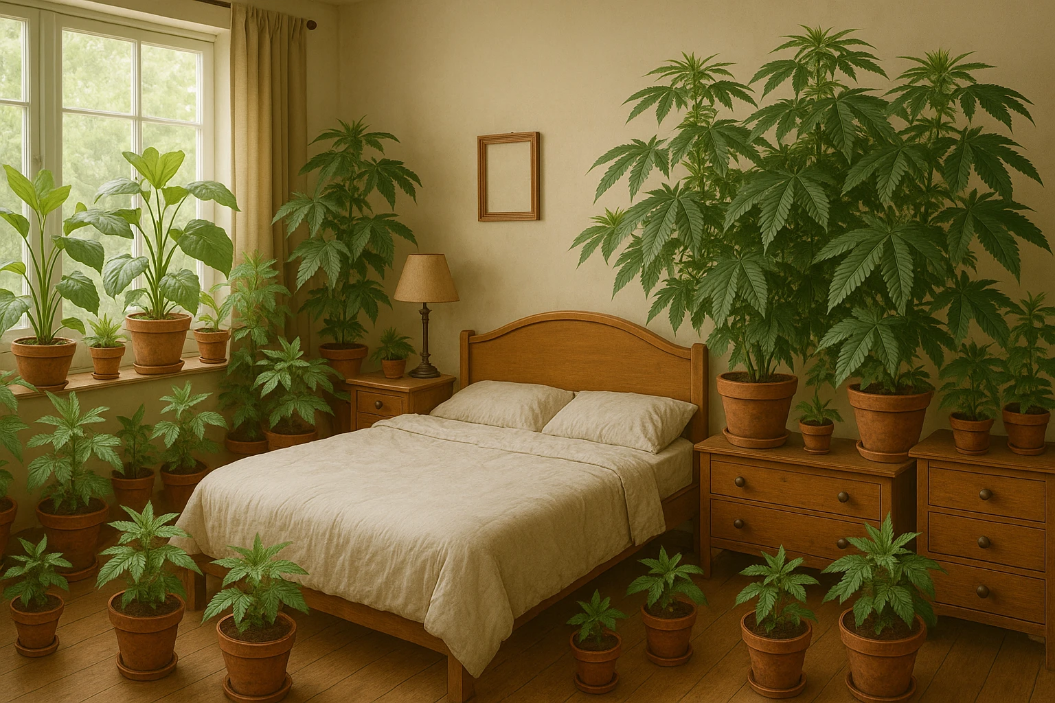 Мини-лабораторию для выращивания конопли оборудовал в своей спальне житель Уральска